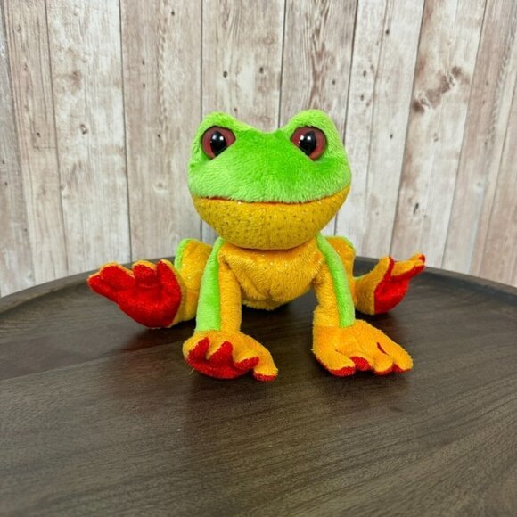 Ganz Webkinz Lil' Kinz Tree Frog Plush Stuffed Toy Animal Multicolor Small - Picture 1 of 12